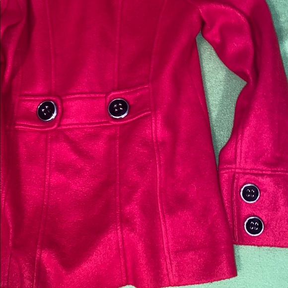 Women’s Red Pea Coat - Picture 9 of 9